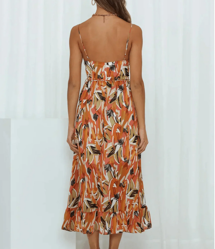 Radiant Color Midi Dress
