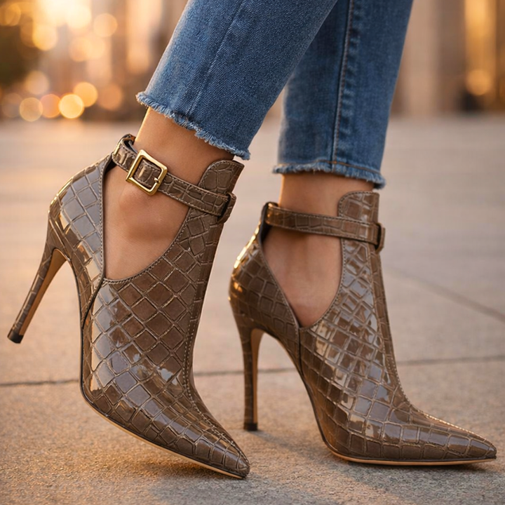 Sienna Leather Stiletto Booties