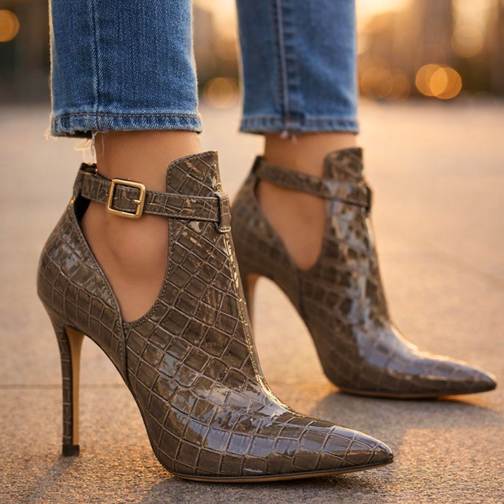 Sienna Leather Stiletto Booties