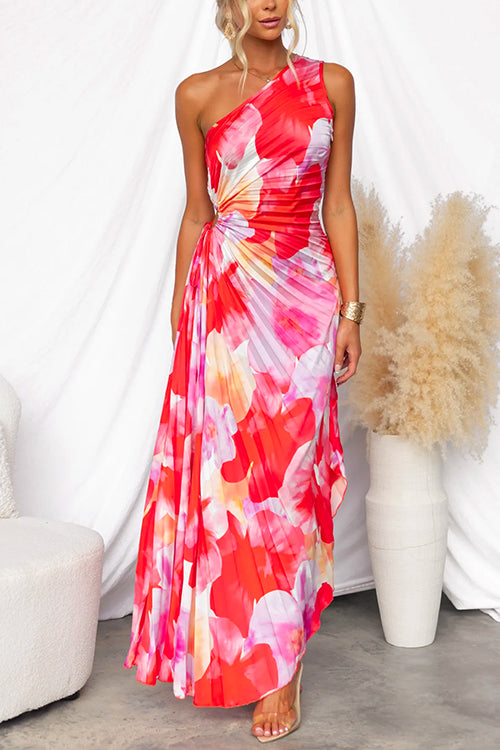 Yanira Off-Shoulder Pleated Dress