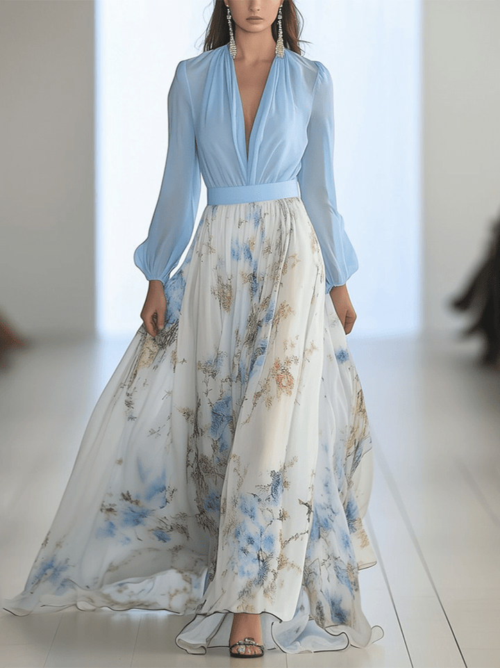 Peniel Elegant Floral Maxi Dress