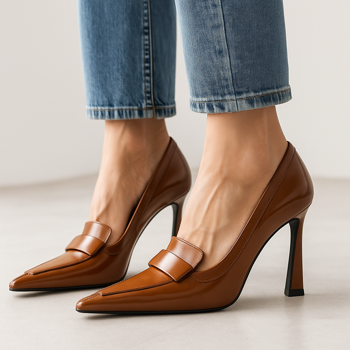 Verona Leather Stiletto Heels