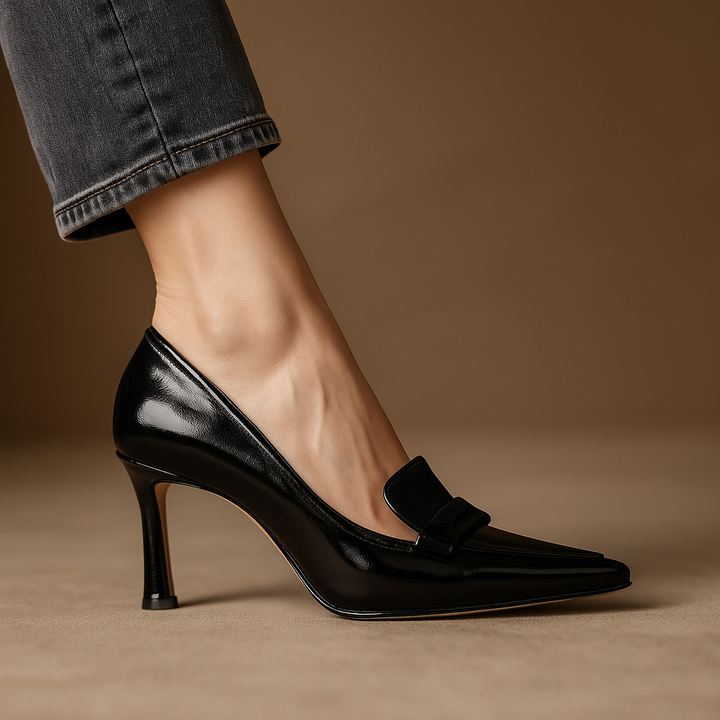Verona Leather Stiletto Heels