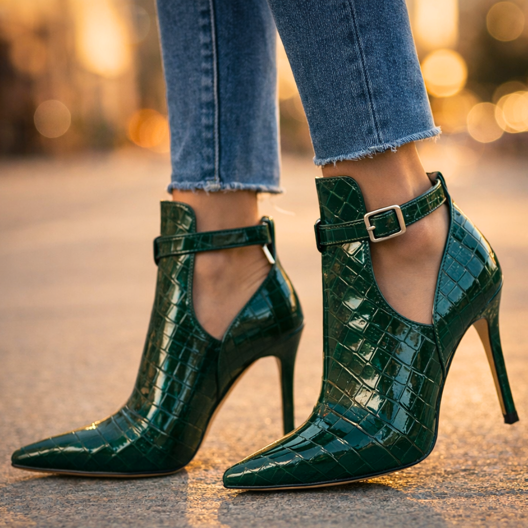 Sienna Leather Stiletto Booties