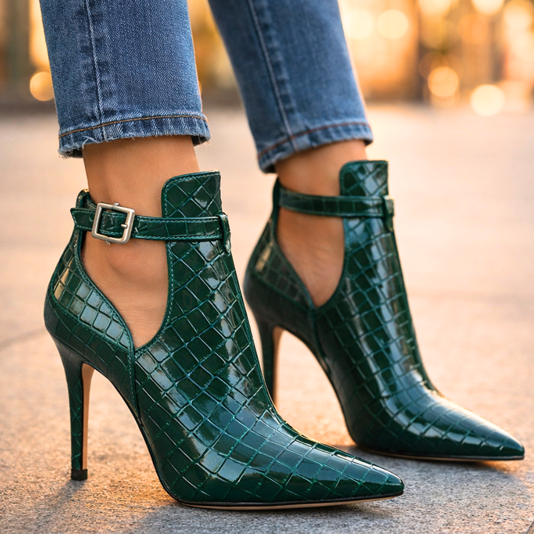 Sienna Leather Stiletto Booties