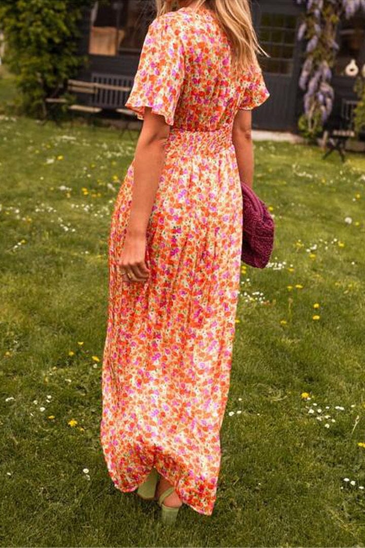Serena | V-Neck Flowy Midi Dress