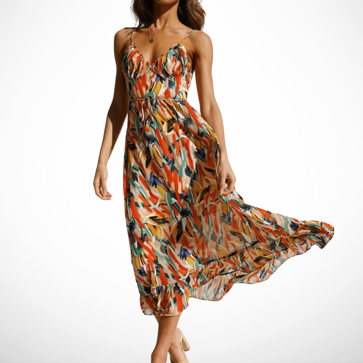 Radiant Color Midi Dress