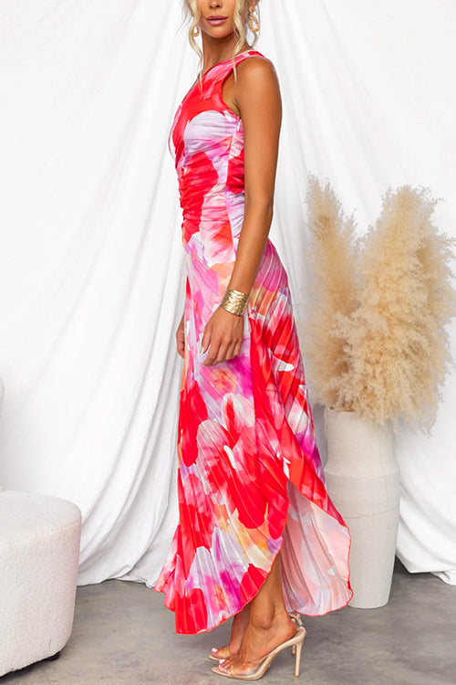 Yanira Off-Shoulder Pleated Dress