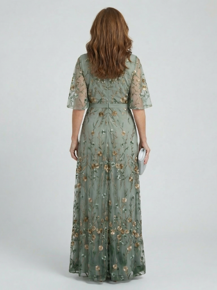 Selora Halter Bloom Flow Maxi Dress