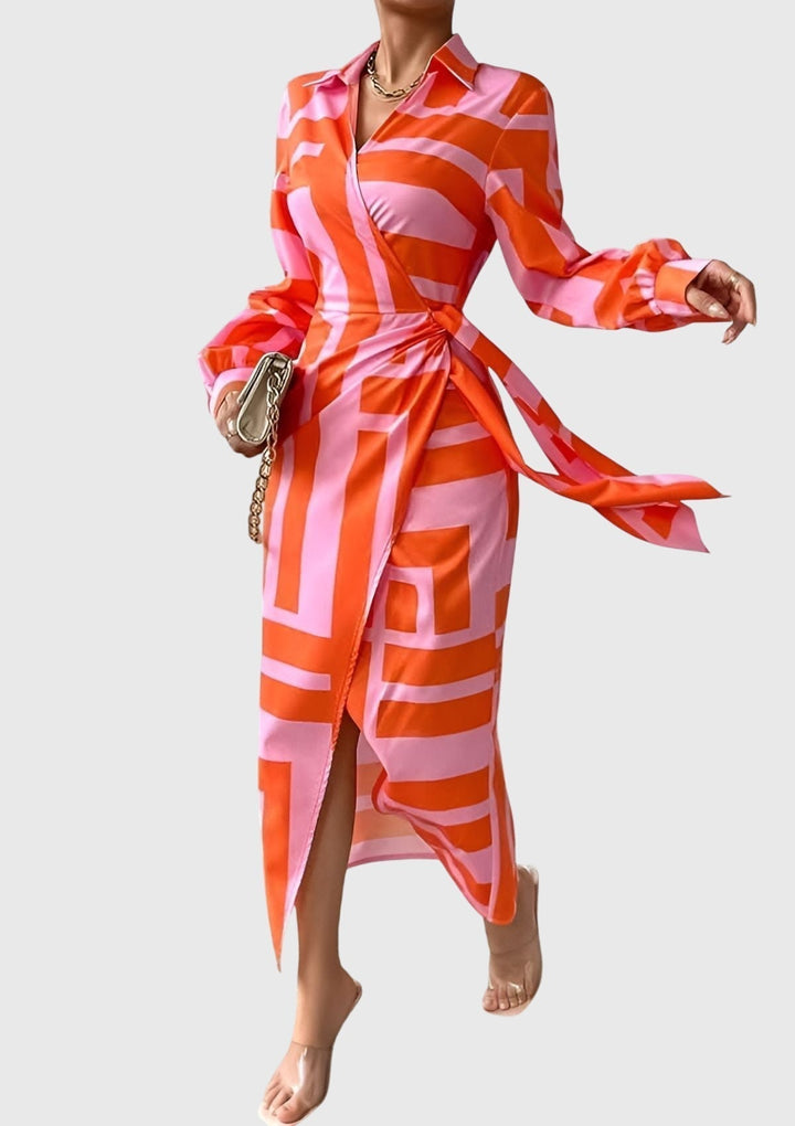 Everly Printed Wrap Dress
