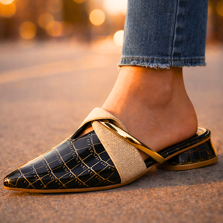 Santorini Leather Mule