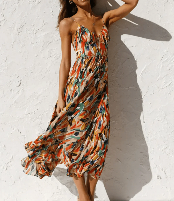 Radiant Color Midi Dress