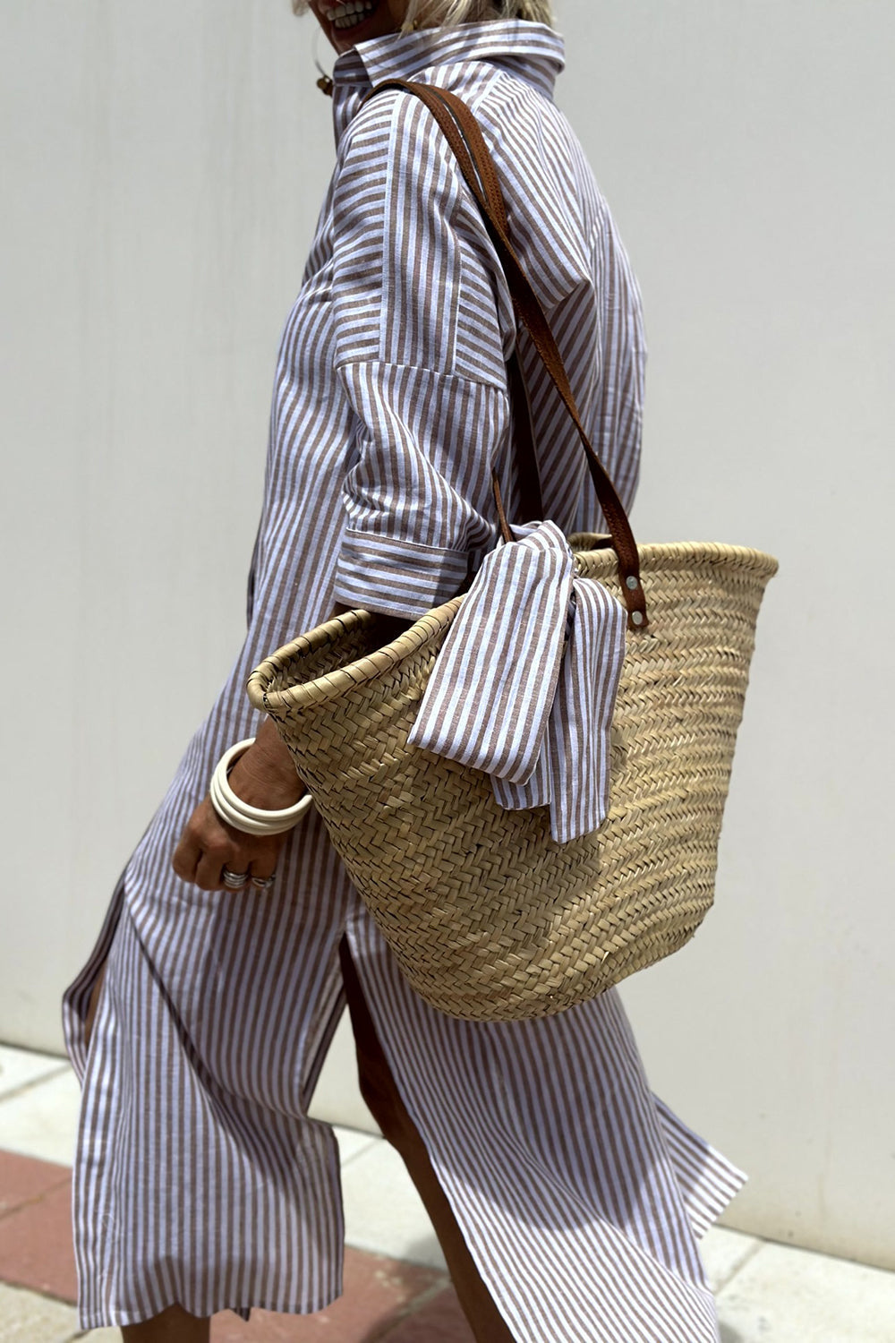 Tessa | Timeless Striped Shirt Dress with Elegant Comfort