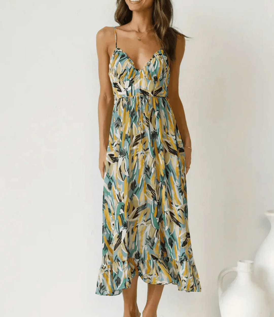 Radiant Color Midi Dress