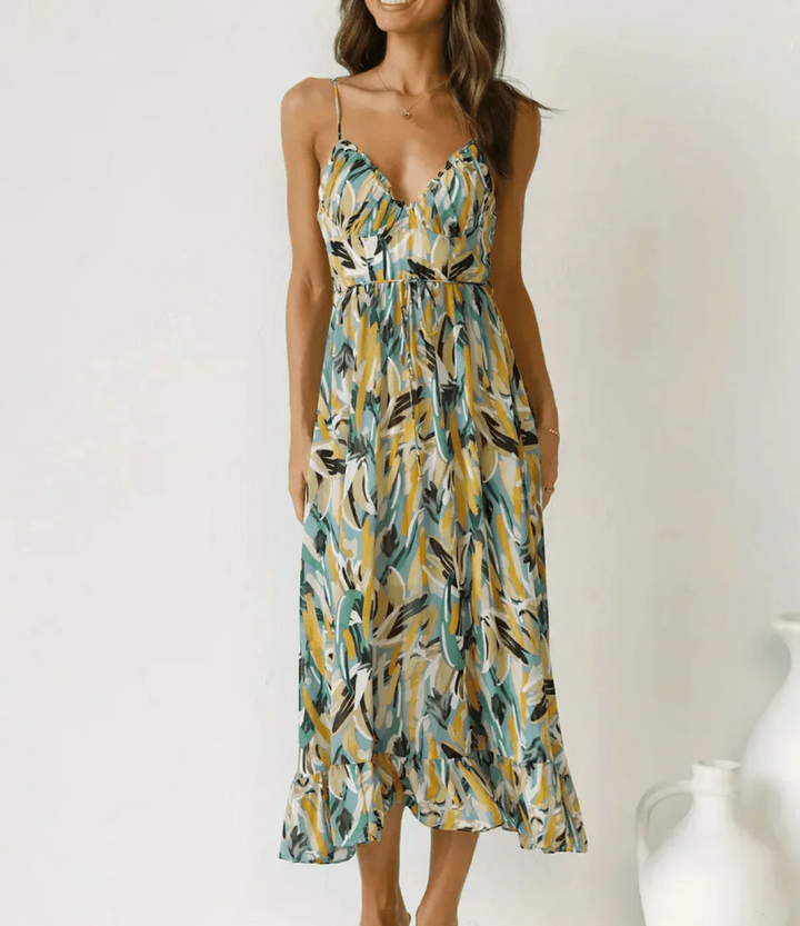 Radiant Color Midi Dress