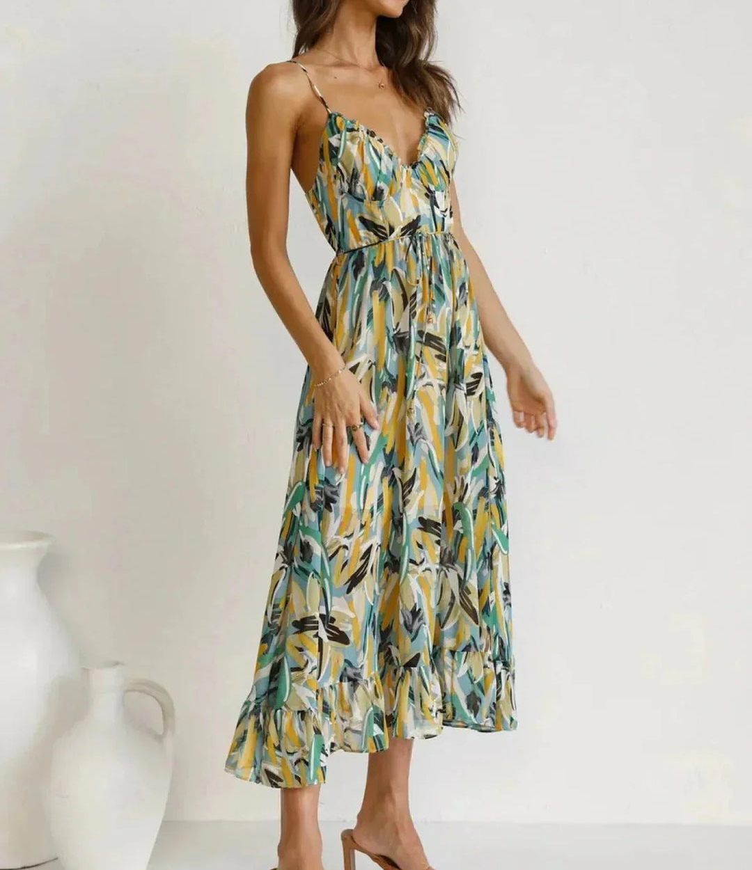 Radiant Color Midi Dress