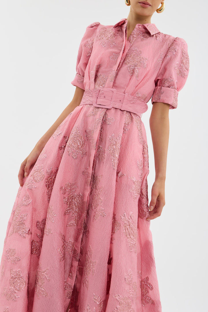 Sofia | Puff Sleeve Midi Dress