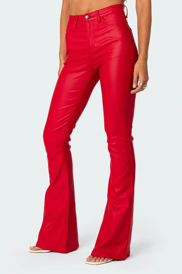 Stella Leather Flare Pants