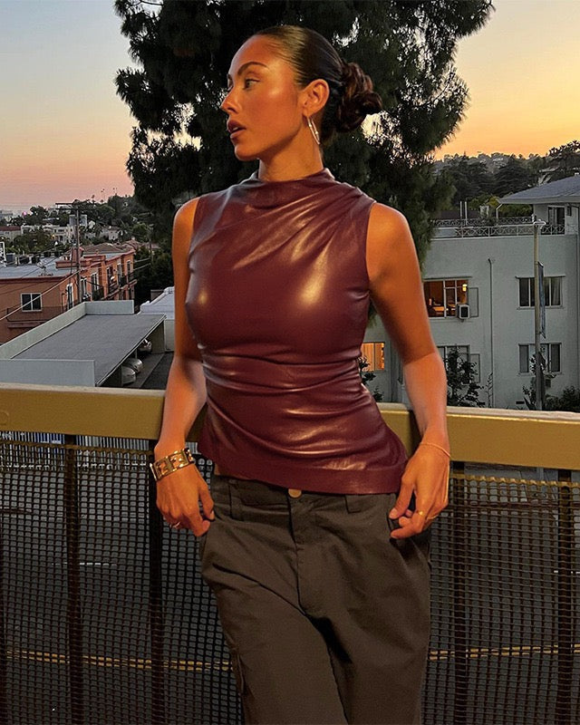 Vega Leather Top