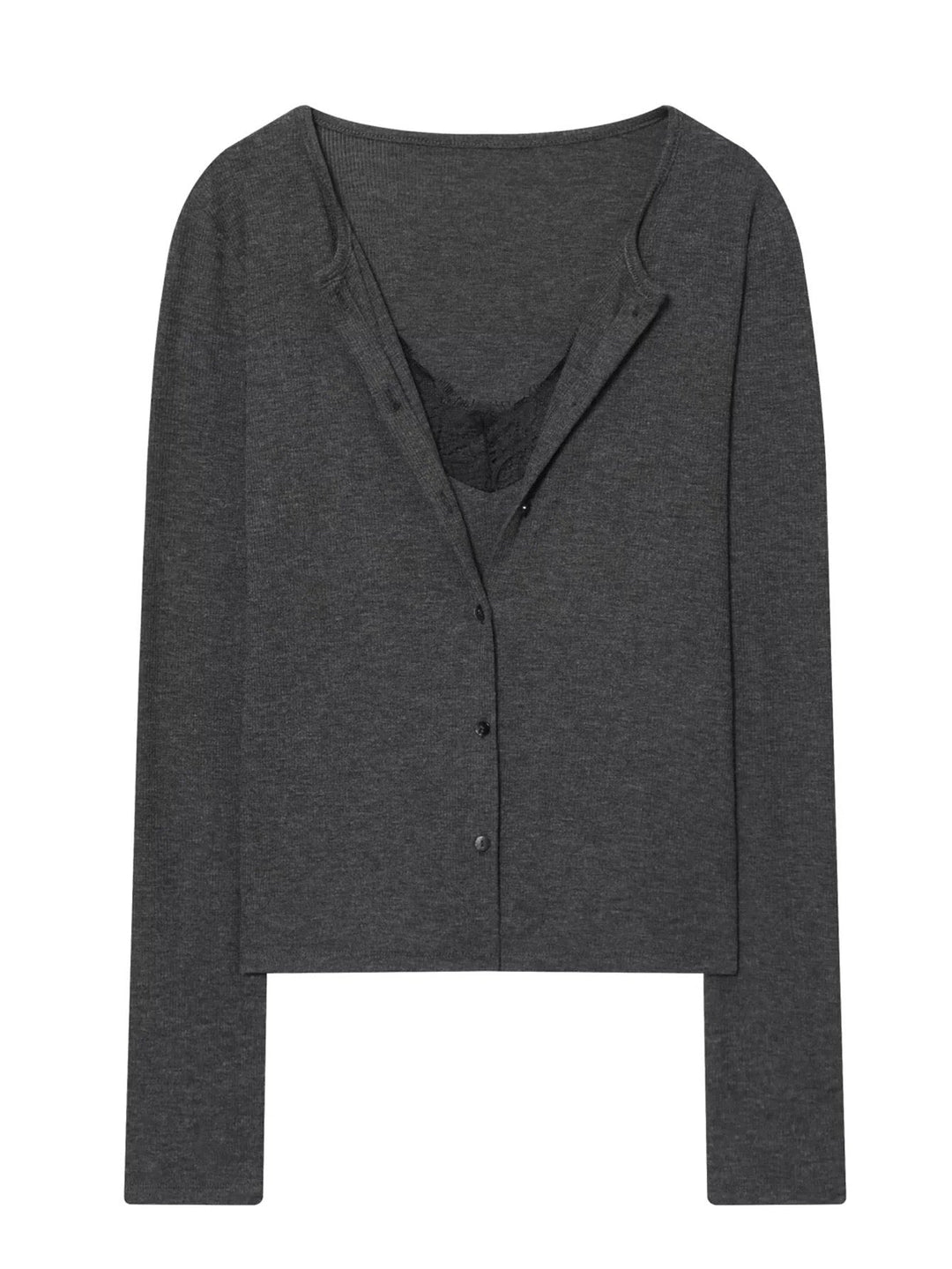 Boudoir Lace-Trim Cardigan