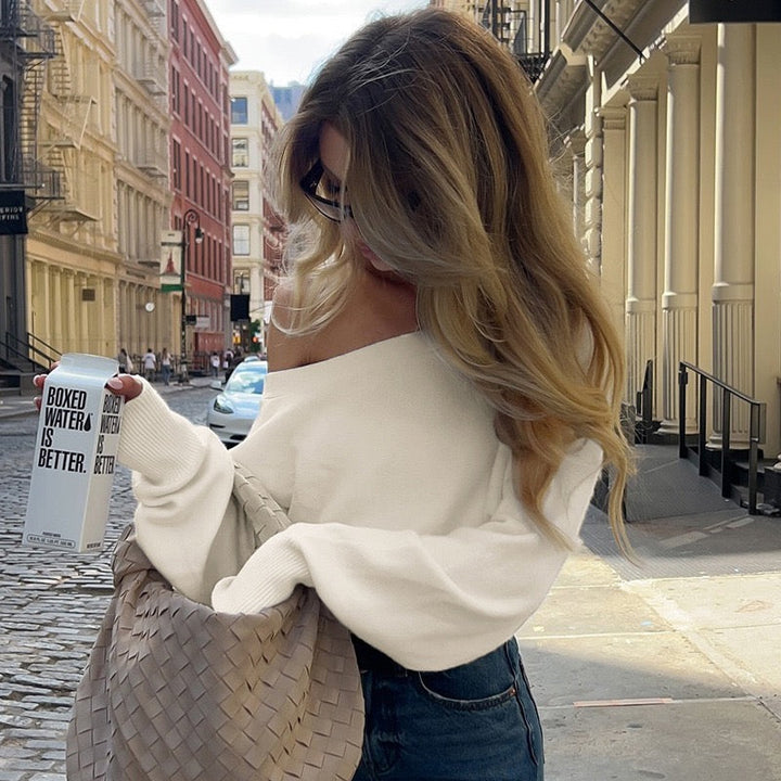 Slouchy Off-Shoulder Knit