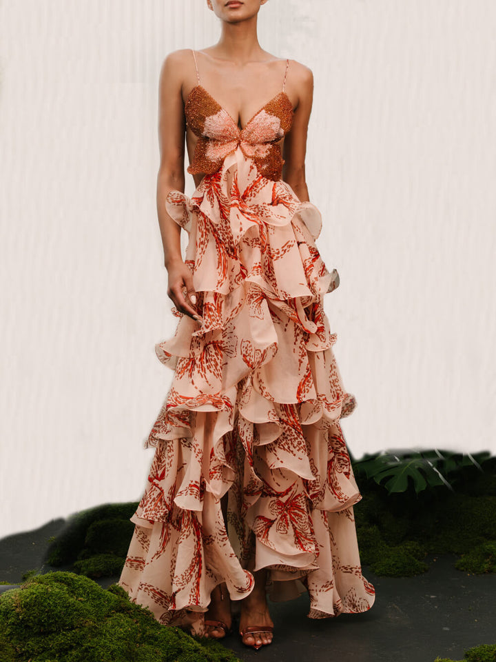 Delacroix Signature Butterfly Maxi Dress