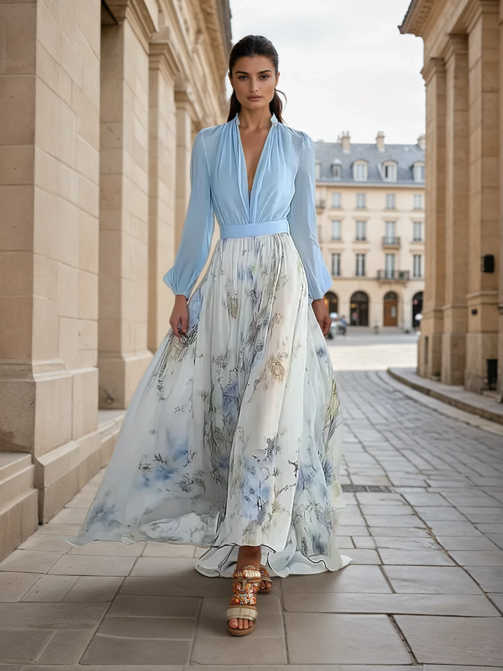 Peniel Elegant Floral Maxi Dress