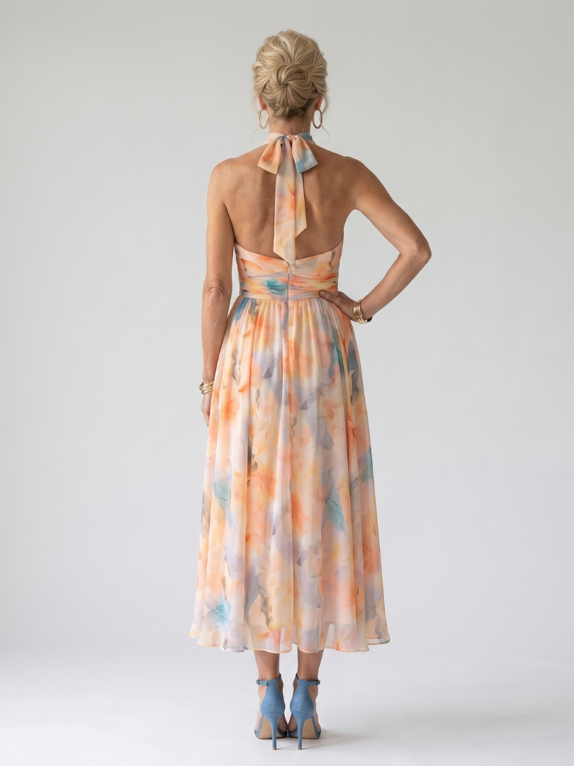 Elin Soft Halter Midi Dress