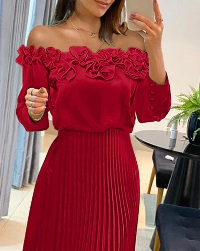 Estella | Strapless Ruched Maxi Dress