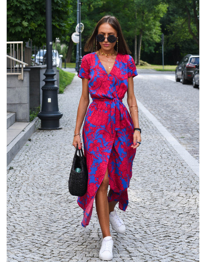 Isabelle | Floral Wrap Midi Dress