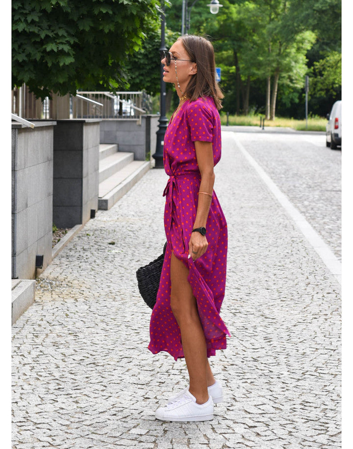 Isabelle | Floral Wrap Midi Dress