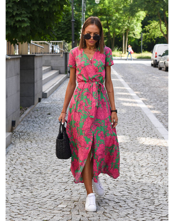 Isabelle | Floral Wrap Midi Dress