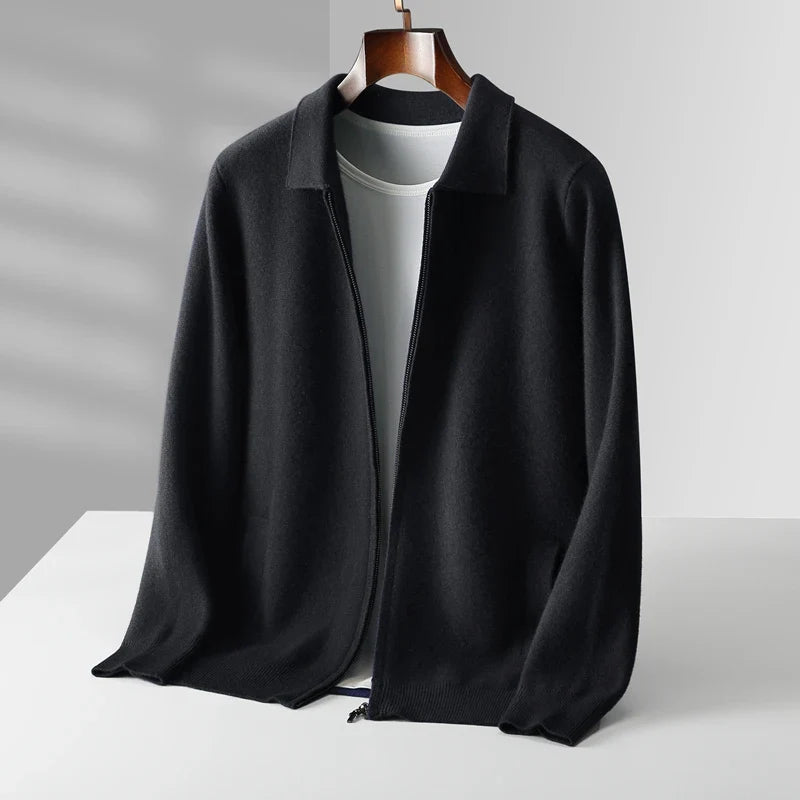 Milan Cashmere Zip Cardigan