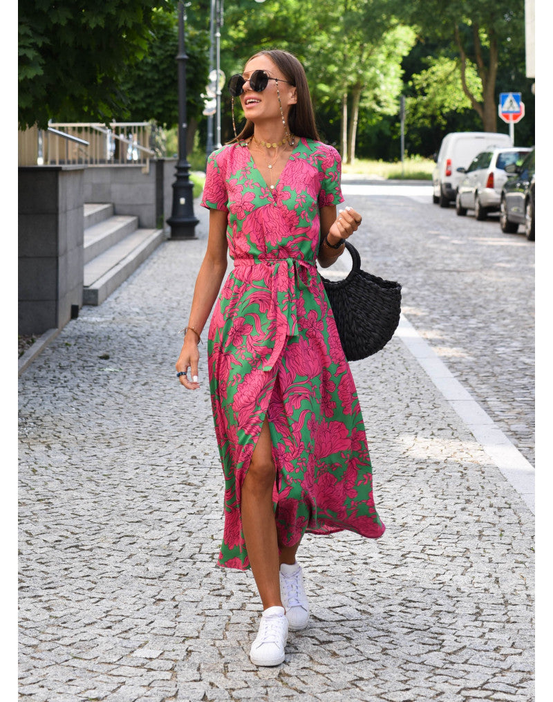 Isabelle | Floral Wrap Midi Dress