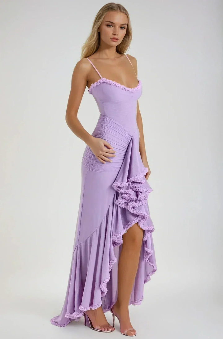 Bianca | Mesh Overlay Maxi Dress