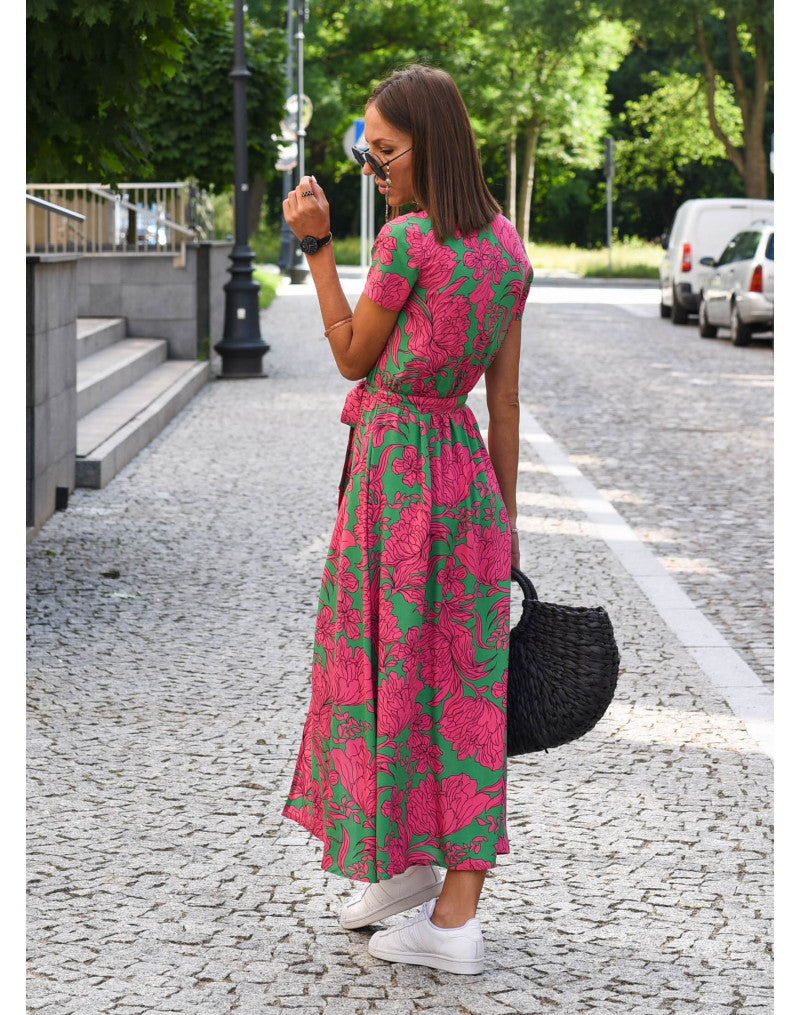 Isabelle | Floral Wrap Midi Dress