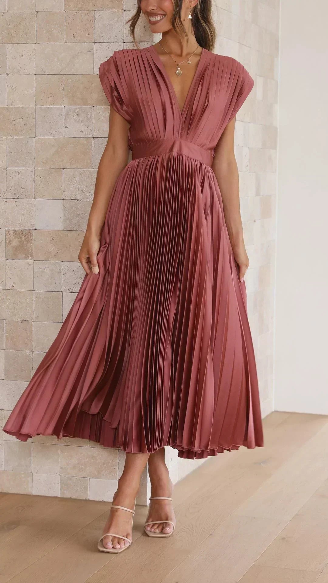 Elegant Pleated Dress