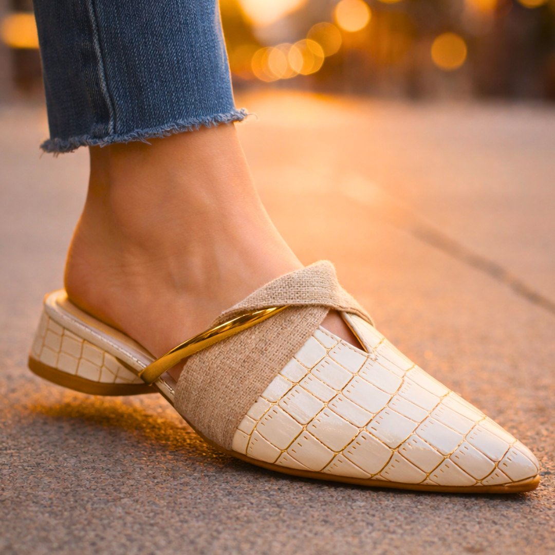 Santorini Leather Mule