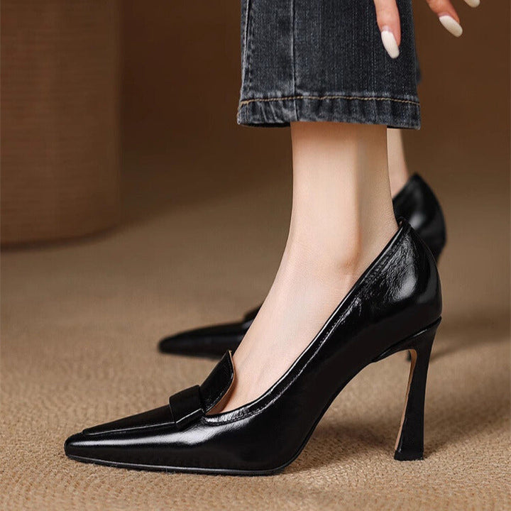 Verona Leather Stiletto Heels
