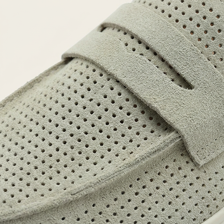 Sorrento Perforated Suede Loafers